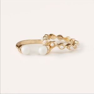 Loft pearlized open ring set